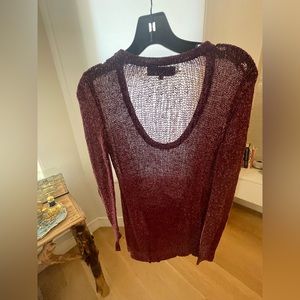Linen blend Rag & Bone open knit sweater / top